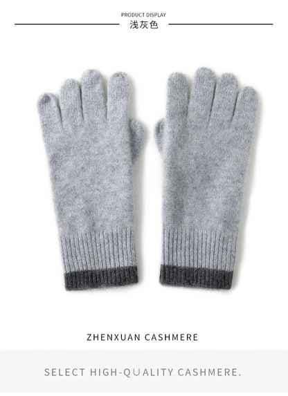 Winter Cashmere Gloves for Women Warm Touch Screen Gloves Cold Protection Full Finger Mittens Outdoor Cycling Thick Glove