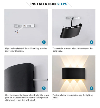 Led Wall Lamp Waterproof IP66 Up And Down Lighting Garden Decoration AC85-265V indoor&amp;outdoor Wall Light for Bedroom Living Room