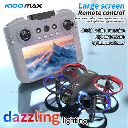 K100 MAX HD 8K Drone With Dual Cameras Obstacle Avoidance Optical Flow Professional Aerial Photography Video For Kid Adults Gift