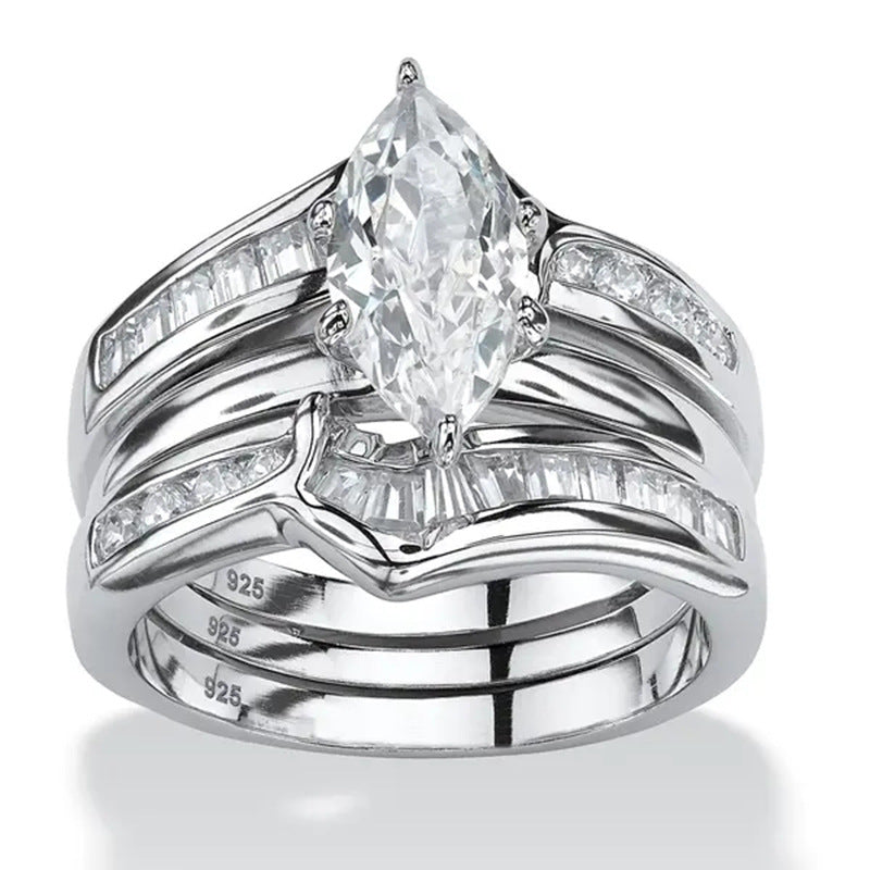 Luxury Marquis Cut Droplet Ring Women&