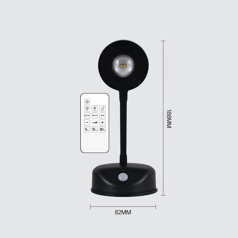 LED Wall Lamp USB Charging Wirelessly Dimmable Motion Sensor Living Room Bedroom Bedside Decoration Spotlights Night Wall Light