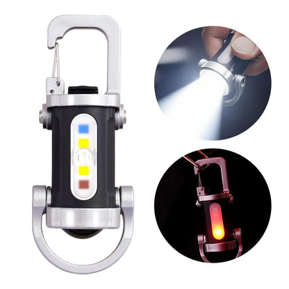 LED Keychain Light USB Charging Small Camping Flashlight Powerful LED Key Chain Lamp for Outdoor Survival Fishing Climbing