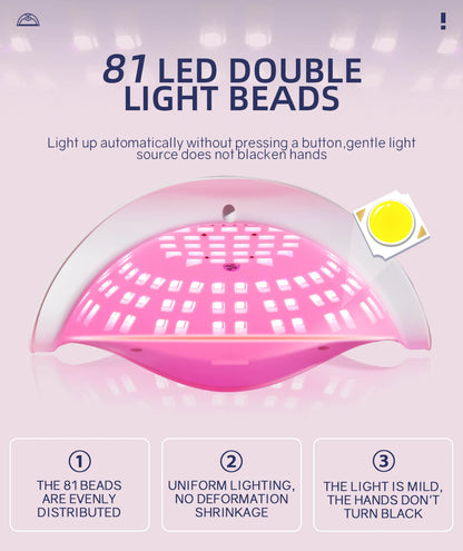 SUN X26 MAX Nail Dryer Machine 380W UV LED Lamp for Nails 81LEDS Gel Polish Curing Manicure Lamp With Auto Smart Sensor Nail Art