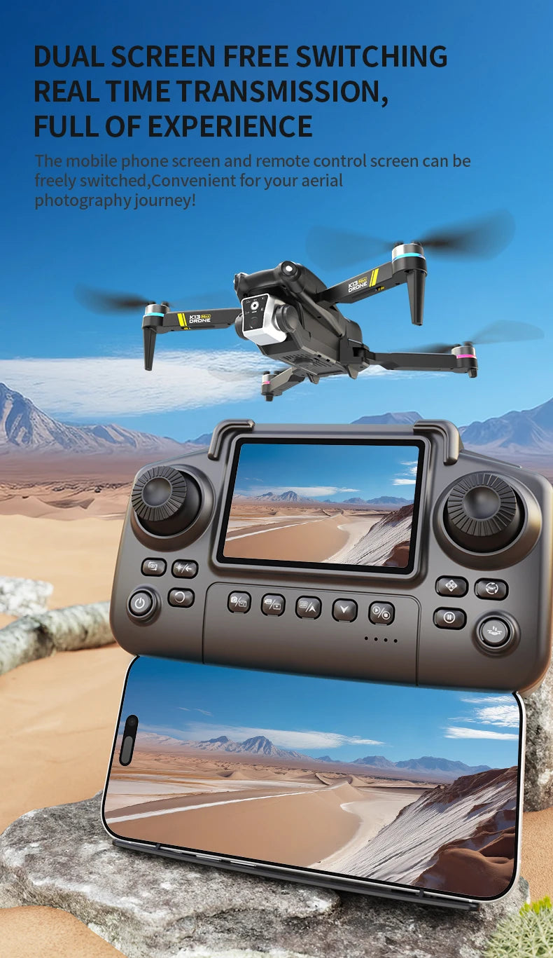 NEW K13 MAX Drone 8K Camera 5G WiFi FPV Brushless Motor HD Dual Camera Obstacle Avoidance Quadcopter for Aerial Photography Gift