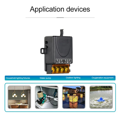 AC 110V 220V 30A Relay Wireless Remote Control Switch System RF 433Mhz Transmitter On Off for Water Heaters Ceiling LED Lamp