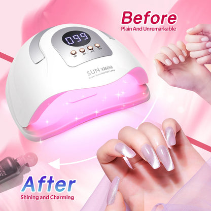 SUN X26 MAX Nail Dryer Machine 380W UV LED Lamp for Nails 81LEDS Gel Polish Curing Manicure Lamp With Auto Smart Sensor Nail Art