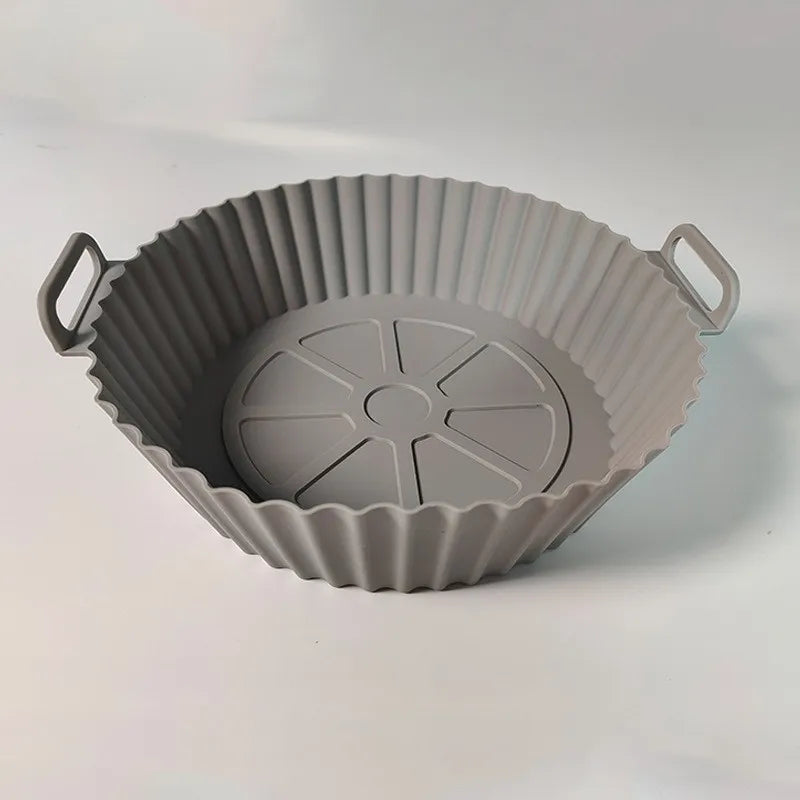 Air Fryer Silicone Liners Air Fryer Silicone Pot Reusable Silicone Air Fryer Liners Food Safe Non Stick Air-Fryer Accessories