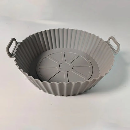 Air Fryer Silicone Liners Air Fryer Silicone Pot Reusable Silicone Air Fryer Liners Food Safe Non Stick Air-Fryer Accessories