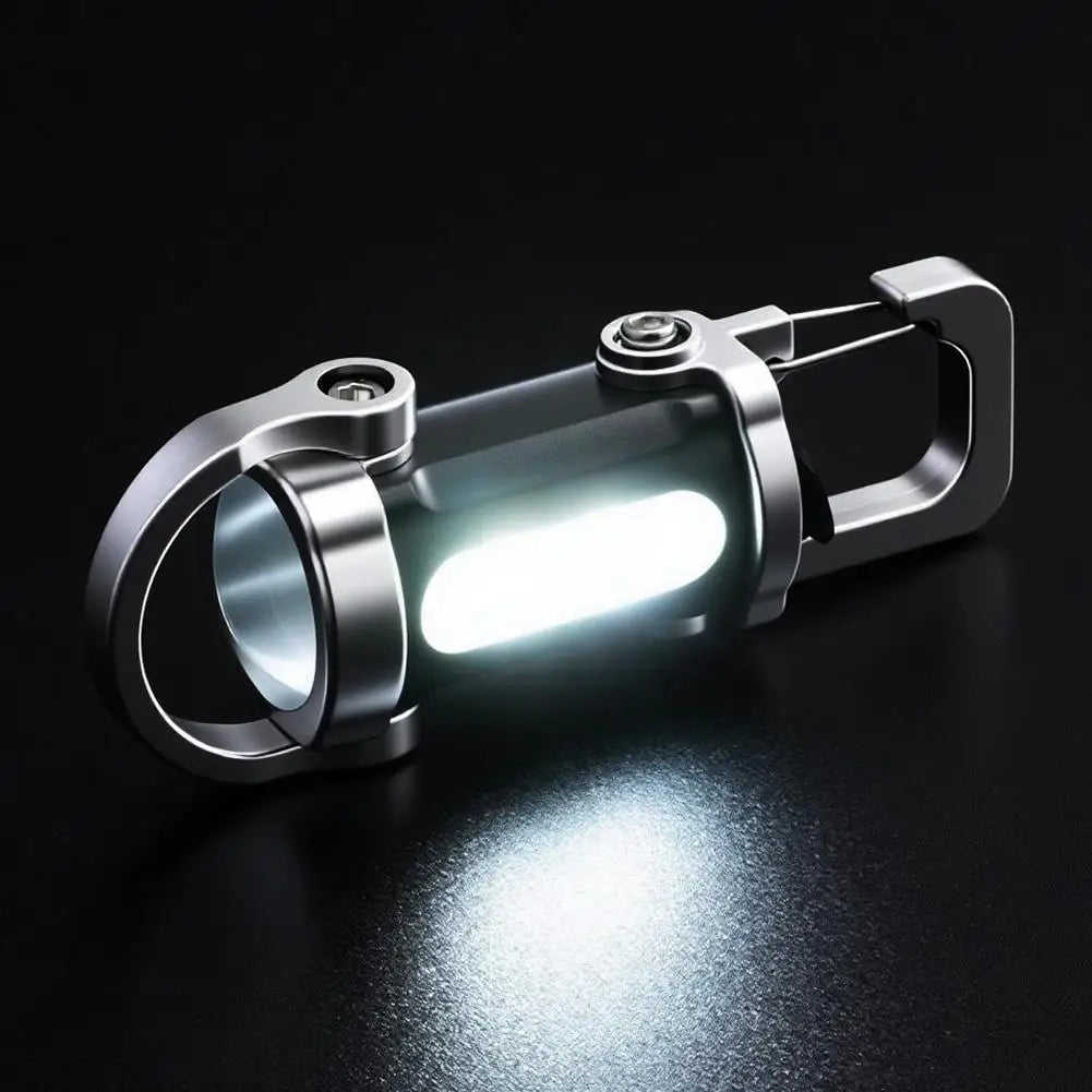 LED Keychain Light USB Charging Small Camping Flashlight Powerful LED Key Chain Lamp for Outdoor Survival Fishing Climbing