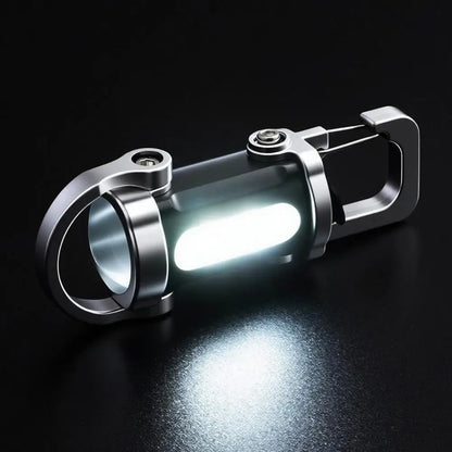 LED Keychain Light USB Charging Small Camping Flashlight Powerful LED Key Chain Lamp for Outdoor Survival Fishing Climbing