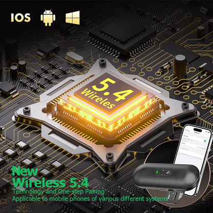 Bluetooth 5.4 Speaker Handsfree Car Kit Sun Visor Clip Wireless Audio Receiver Speakerphone Loud Music Player Dual Microphone