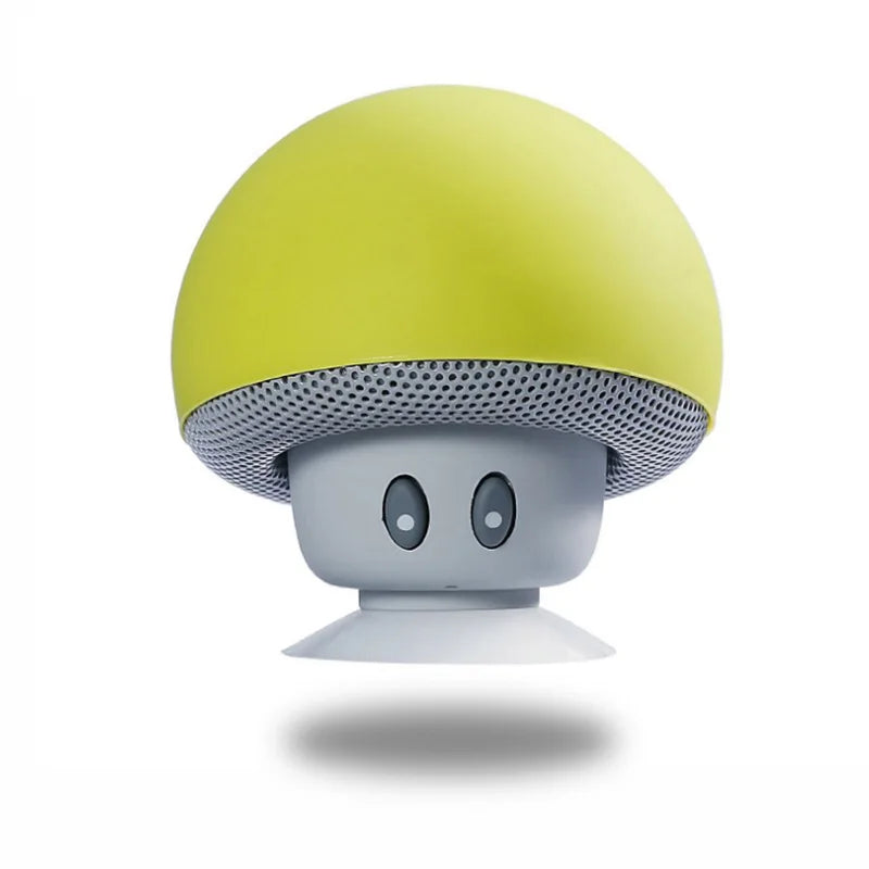 Mini Speaker,Portable Mushroom Subwoofer Speaker,with Bottom Suction Cup and Builtin Microphone for HandsFree Calling