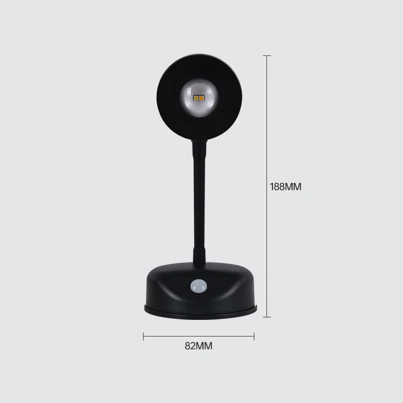 LED Wall Lamp USB Charging Wirelessly Dimmable Motion Sensor Living Room Bedroom Bedside Decoration Spotlights Night Wall Light