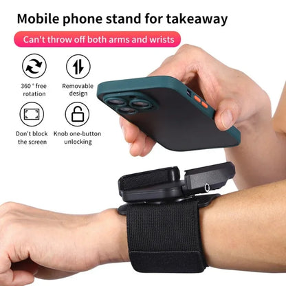 360°Rotatable New Wristband Phone Holder for Smartphone Running Armband for Hiking Biking Walking Universal Sports Wristband