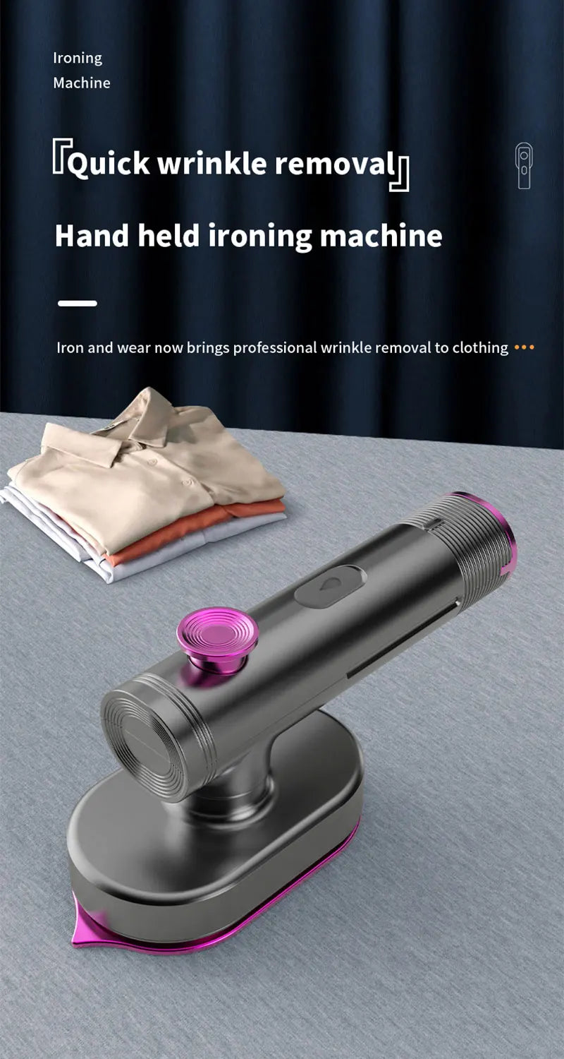 Portable Mini Steam Iron For Clothes Foldable Handheld Electric Ironer Wet Dry Garment Steamer Ironing Machine Travel Home Appli