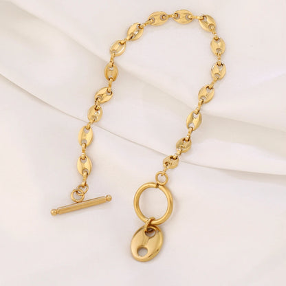 316L Stainless Steel Coffee Bean Pendant Bracelet For Women Fashion Coffee Bean Shape Chain Bracelets Jewelry Gift