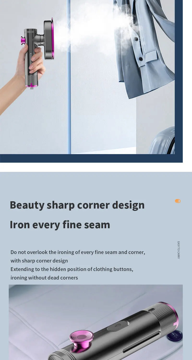 Portable Mini Steam Iron For Clothes Foldable Handheld Electric Ironer Wet Dry Garment Steamer Ironing Machine Travel Home Appli