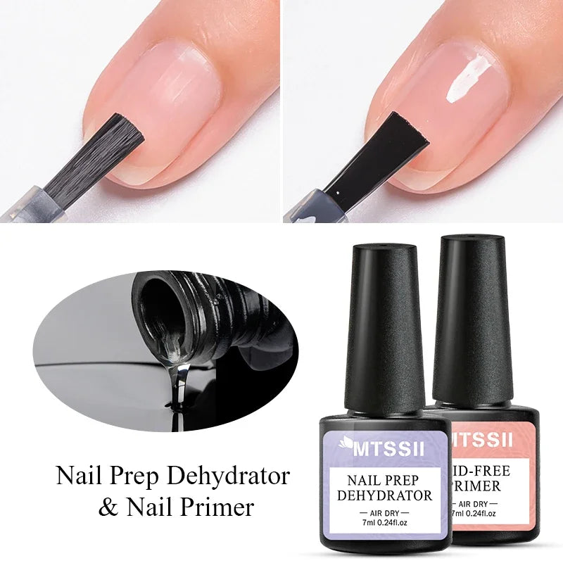 7ml Nail-Primer &amp; Prep Dehydrator Gel Nail Polish 28 Days+ Long-Lasting No Need UV LED Lamp Nail Gel Base Top Coat Varnishes