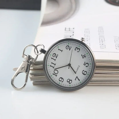 New Tiny Cute Quartz Pocket Watch with Keyring Men Women Quartz Watch for Nurses Doctors Students Minimalist Watches Child Gift