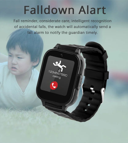 Newest 4G Smart GPS Watch Tracker Elderly Fall-down Alert SOS Emergency Alram Two-way Video Call HR &amp; BP Body Temp. Blood Oxygen