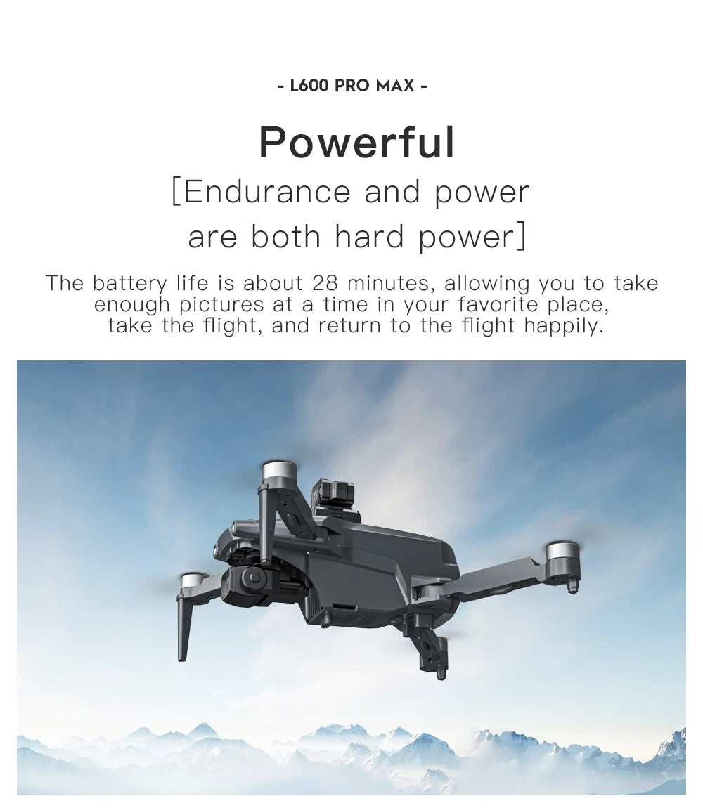 L600 PRO / PRO MAX Drone 4K Profesional Dual Camera 3-axis Gimbal Brushless Obstacle Avoidance WiFi FPV Dron RC Quadcopter Toys