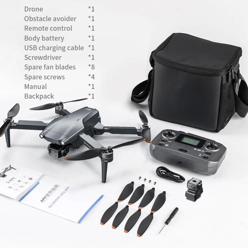 L600 PRO / PRO MAX Drone 4K Profesional Dual Camera 3-axis Gimbal Brushless Obstacle Avoidance WiFi FPV Dron RC Quadcopter Toys