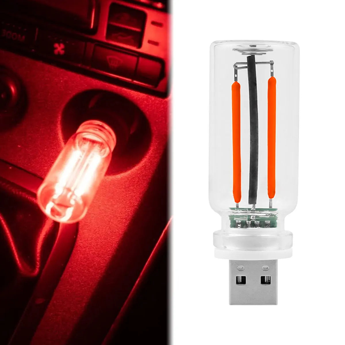 USB Night Light Touch Dimming LED Incandescent Filament Light Bulb Car Interior Lighting Atmosphere Lamp for Party Room Car