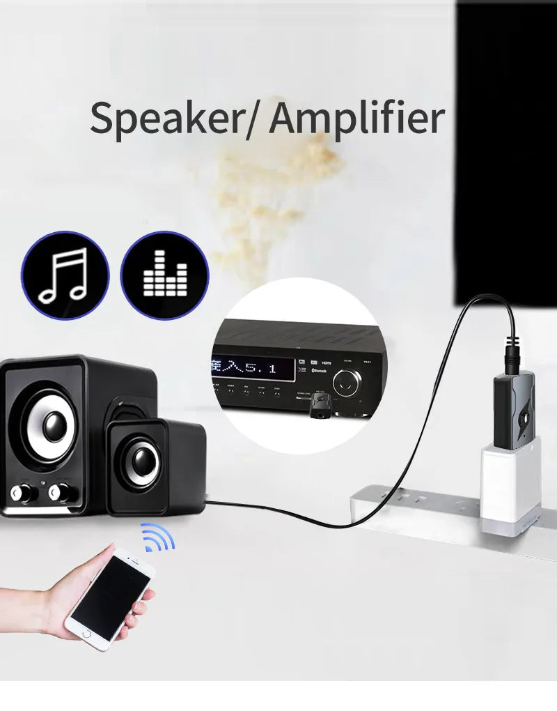USB &amp; 3.5mm AUX Bluetooth 5.3 Dongle Audio Receiver Transmitter Music Adapter For PC Mp3 Speaker TV Wireless Earphone Car Radio