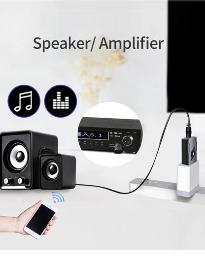 USB &amp; 3.5mm AUX Bluetooth 5.3 Dongle Audio Receiver Transmitter Music Adapter For PC Mp3 Speaker TV Wireless Earphone Car Radio