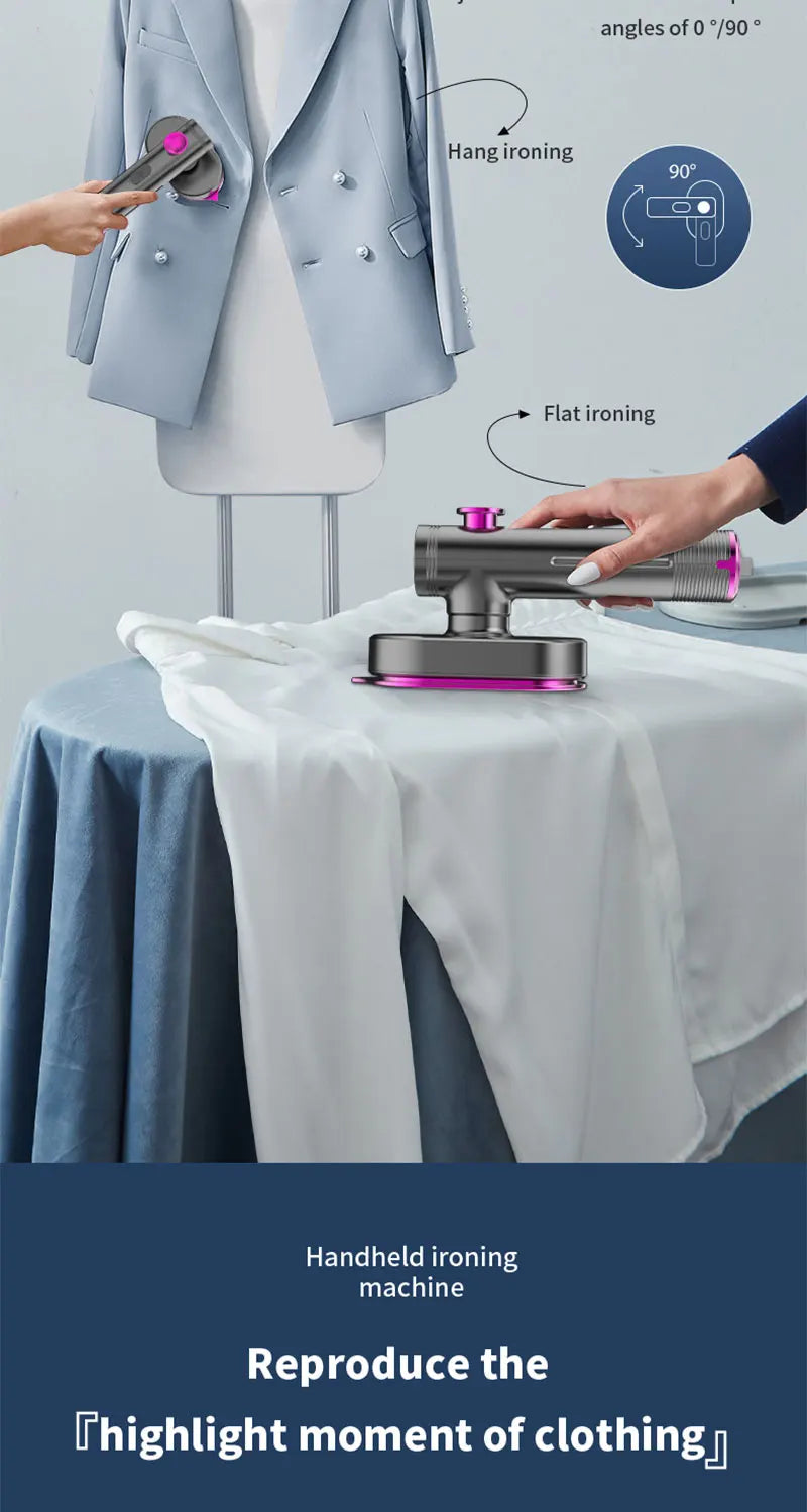 Portable Mini Steam Iron For Clothes Foldable Handheld Electric Ironer Wet Dry Garment Steamer Ironing Machine Travel Home Appli