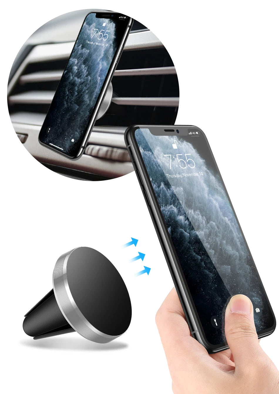Magnetic Phone Holder For Phone In Car Air Vent Mount Universal Mobile Smartphone Stand Magnet Support Cell Holder For IPhone