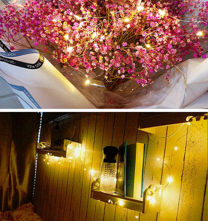 3 Modes 1M 2M 3M 5M Led Fairy Lights Copper Wire String Holiday Outdoor Lamp Garland For Christmas Tree Wedding Party Decoration