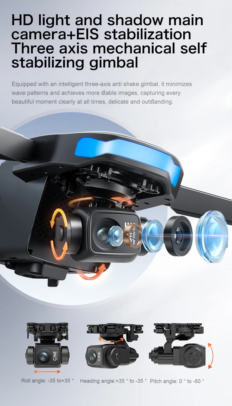S-X1 MAX 4K Professional Drone With HD Camera 3-Axis Gimbal GPS Dron Brushless 5G WIFI Screen Remote Control RC Quadcopter Toys