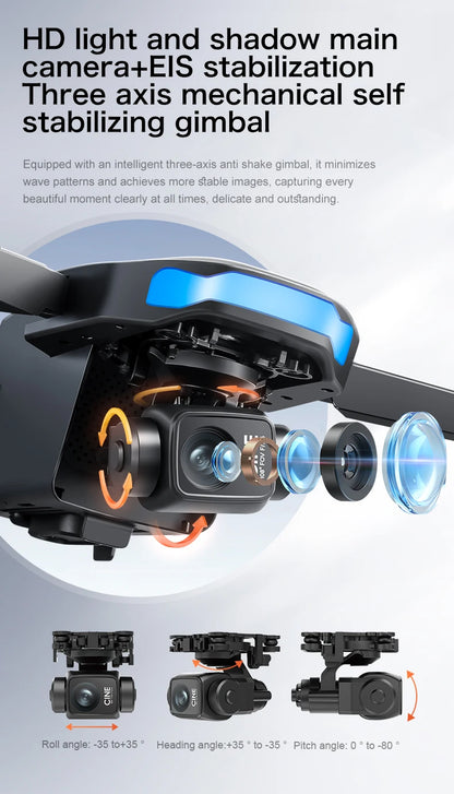 S-X1 MAX 4K Professional Drone With HD Camera 3-Axis Gimbal GPS Dron Brushless 5G WIFI Screen Remote Control RC Quadcopter Toys