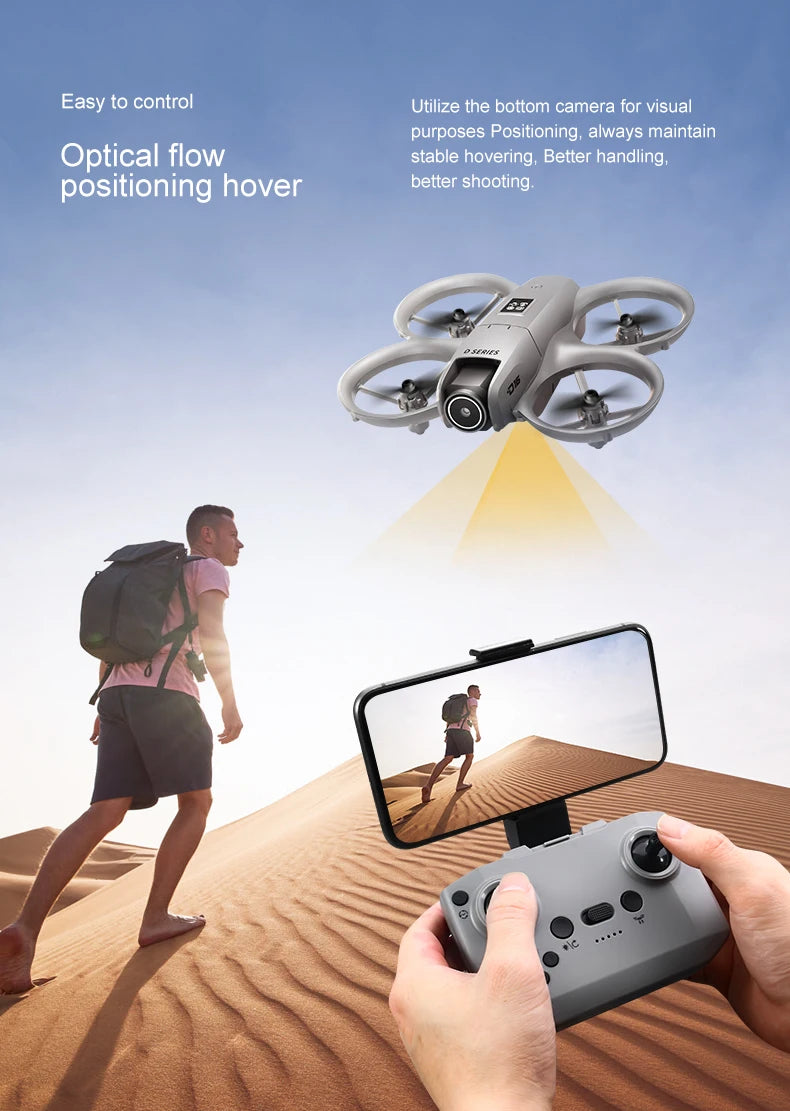 D16 Drone 8K HD With FPV Dual Camera RC Brushless Power Motor 5G WIFI Smart Obstacle Avoidance Profesional Aerial Quadcopter Toy