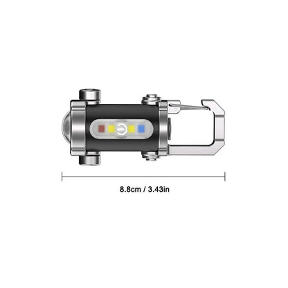 LED Keychain Light USB Charging Small Camping Flashlight Powerful LED Key Chain Lamp for Outdoor Survival Fishing Climbing