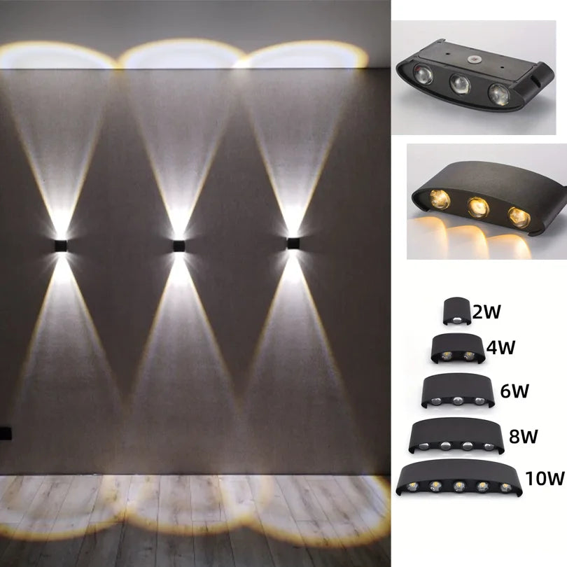Led Wall Lamp Waterproof IP66 Up And Down Lighting Garden Decoration AC85-265V indoor&amp;outdoor Wall Light for Bedroom Living Room