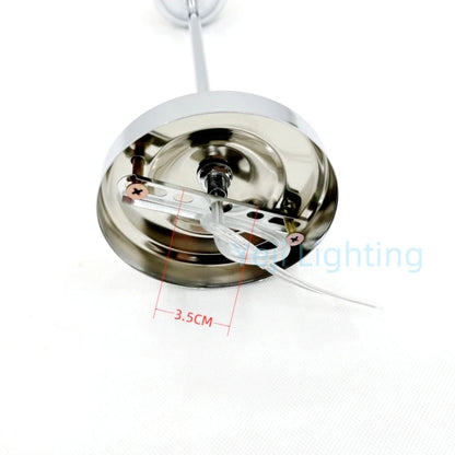 E27 Socket Lamp Holder with Ceiling Plate Ceiling Canopy Metal Rod Iron Ceiling Rose with Rod Lamp Base for LED Chandelier DIY