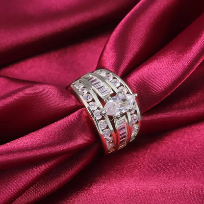 Luxury Marquis Cut Droplet Ring Women&