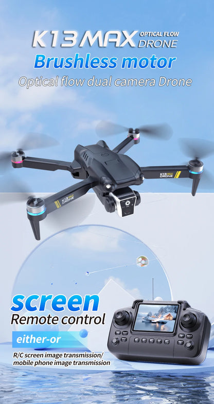 NEW K13 MAX Drone 8K Camera 5G WiFi FPV Brushless Motor HD Dual Camera Obstacle Avoidance Quadcopter for Aerial Photography Gift