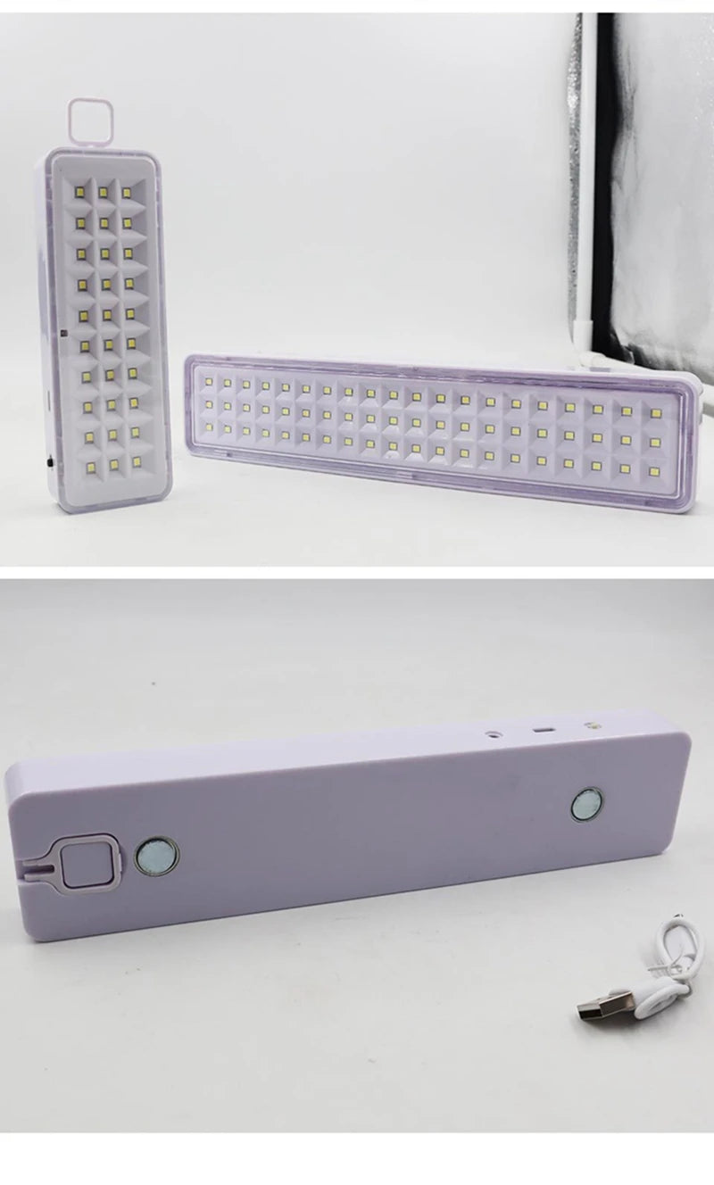 30 Beads Led Emergency Light EU/US Type-c Usb Port Rechargeable Camping Light Multi-function Rechargeable Battery