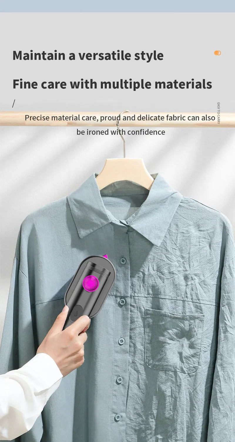 Portable Mini Steam Iron For Clothes Foldable Handheld Electric Ironer Wet Dry Garment Steamer Ironing Machine Travel Home Appli