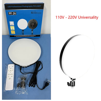 LED Photo Studio Light Video Lighting Recording Photography Panel Lamp &amp; Tripod Stand Remote For Youbute Game Live Phone Holder