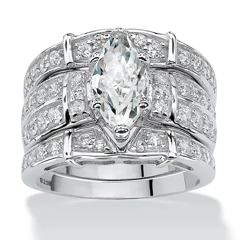 Luxury Marquis Cut Droplet Ring Women&