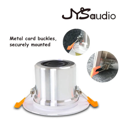 Mini Ceiling Speaker 12W HiFi Stereo Loudspeaker Home Theater Sound System Public Address Background Audio Bathroom Restaurant