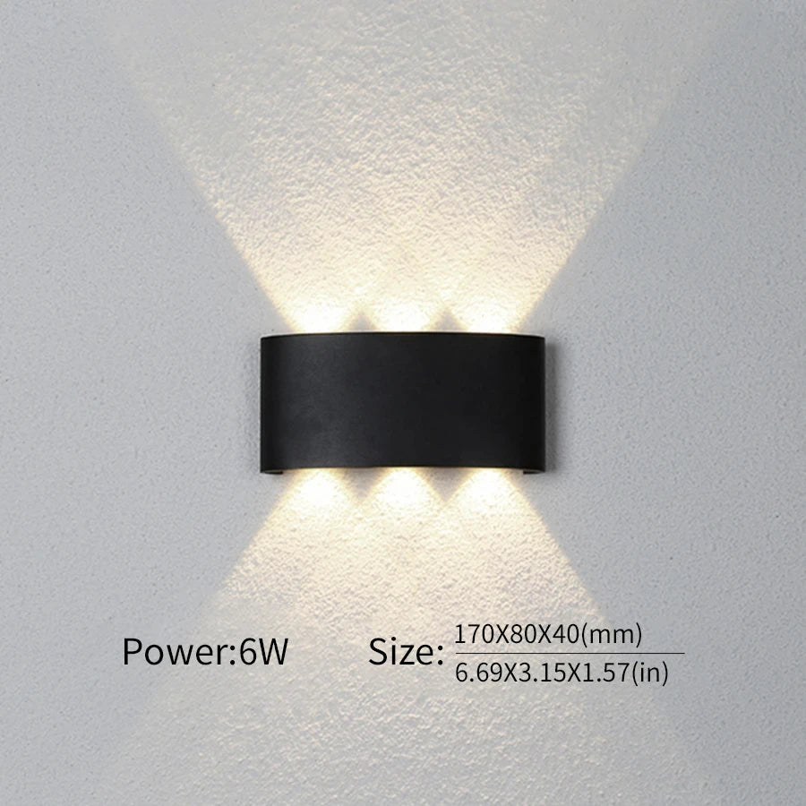 Led Wall Lamp Waterproof IP66 Up And Down Lighting Garden Decoration AC85-265V indoor&amp;outdoor Wall Light for Bedroom Living Room