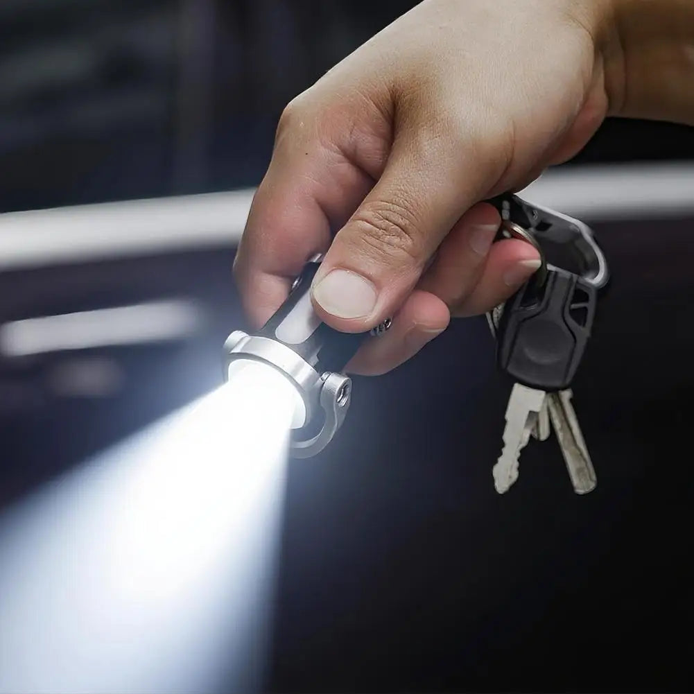 LED Keychain Light USB Charging Small Camping Flashlight Powerful LED Key Chain Lamp for Outdoor Survival Fishing Climbing