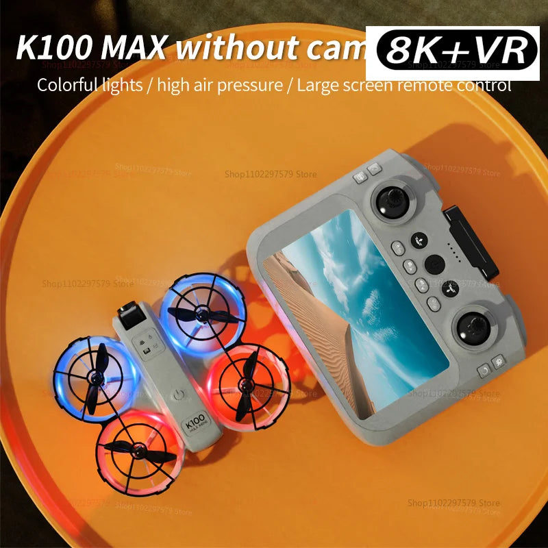 K100 MAX HD 8K Drone With Dual Cameras Obstacle Avoidance Optical Flow Professional Aerial Photography Video For Kid Adults Gift