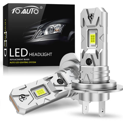 2pcs H7 Led Lights 20000LM 100W Canbus No Error H7 Turbo LED Bulb CSP Headlight Bulb For Car 6500K Automobile Lamp Plug &amp; Play