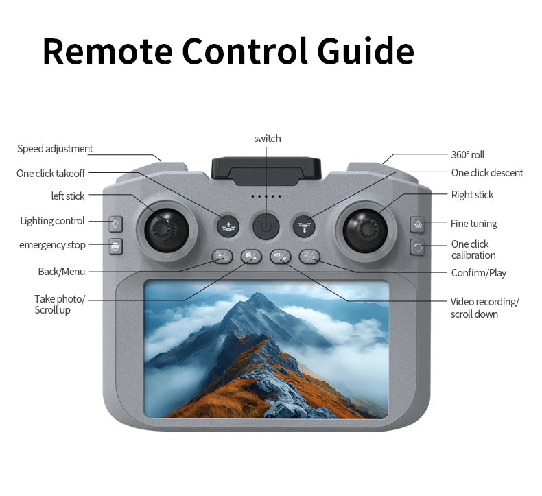 K100 MAX HD 8K Drone With Dual Cameras Obstacle Avoidance Optical Flow Professional Aerial Photography Video For Kid Adults Gift